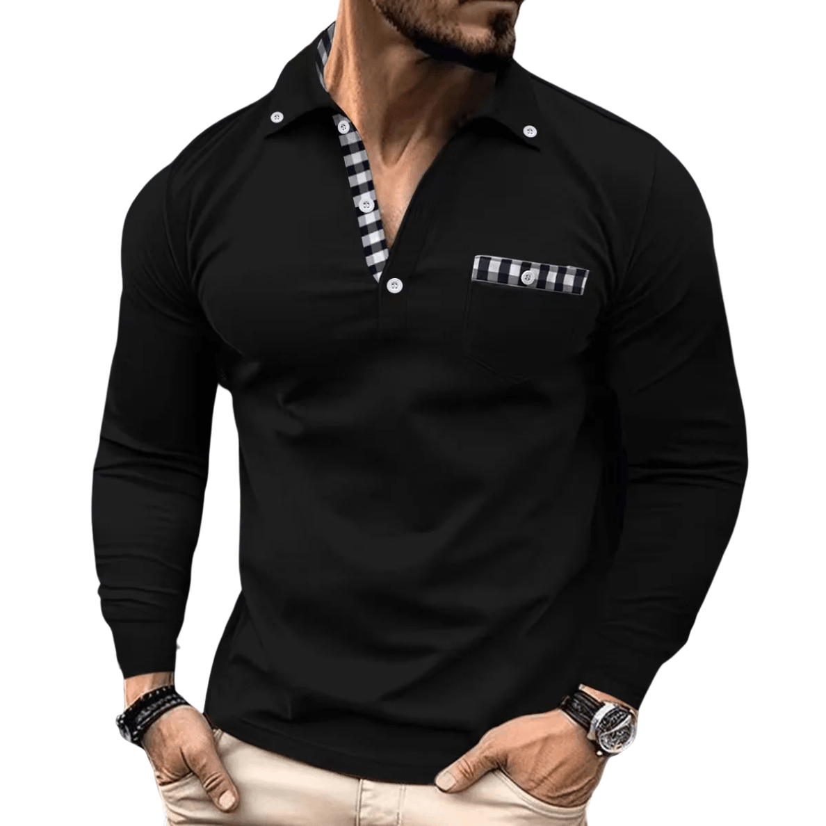 Lotas | Polo Elegante A Cuadros Para Hombre