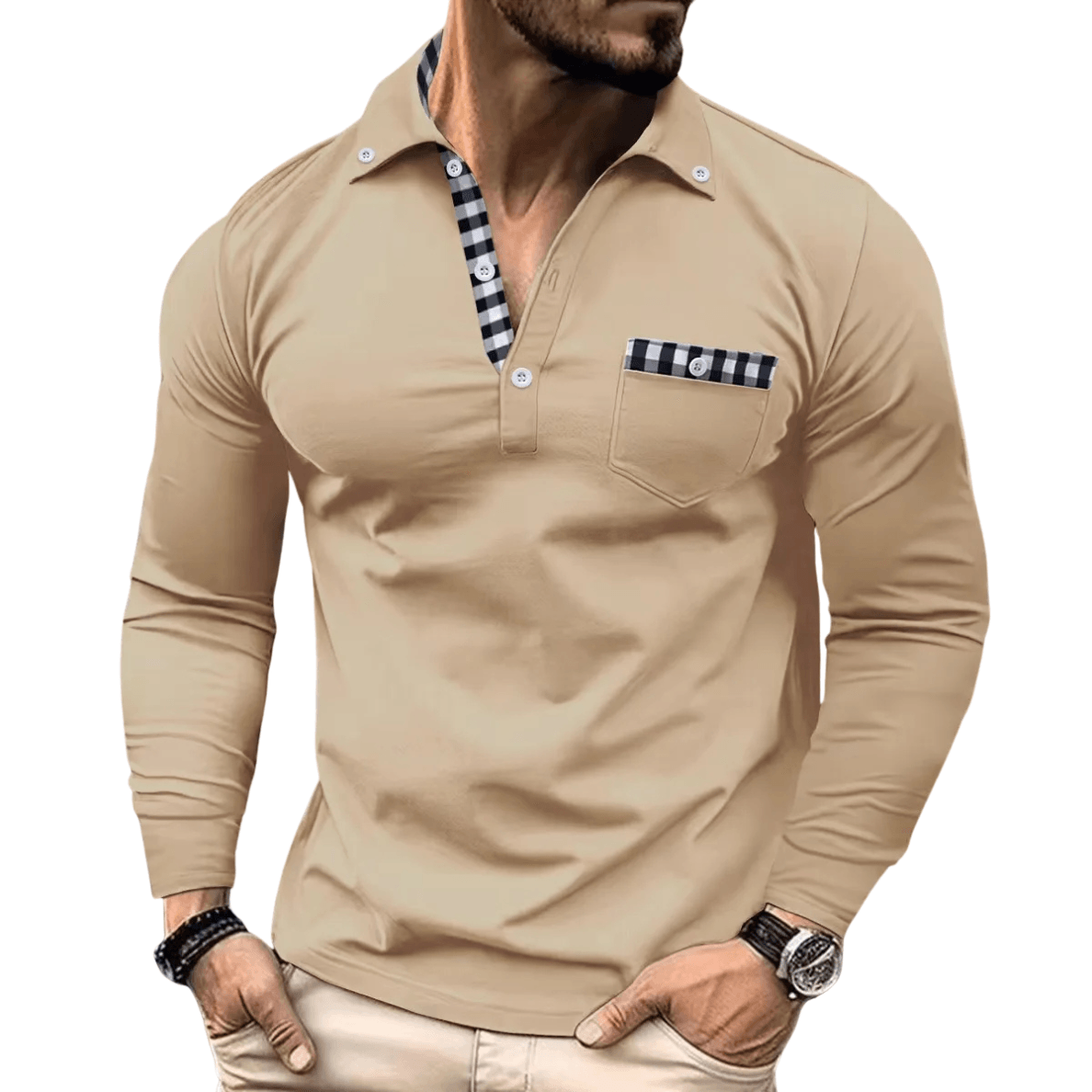Lotas | Polo Elegante A Cuadros Para Hombre