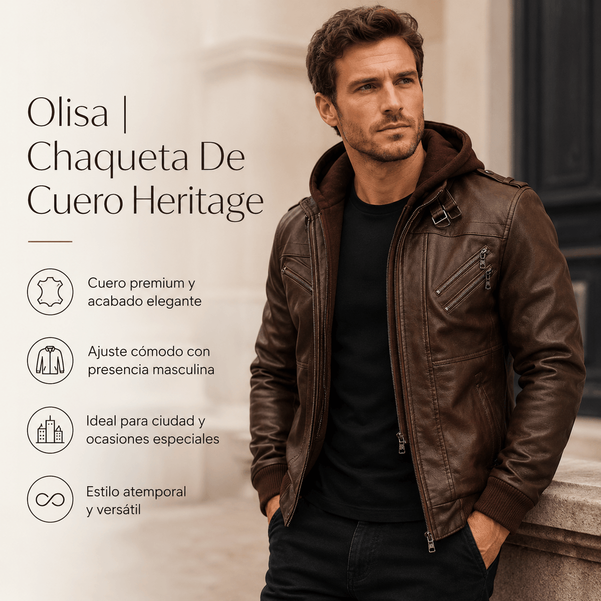 Olisa | Chaqueta De Cuero Heritage