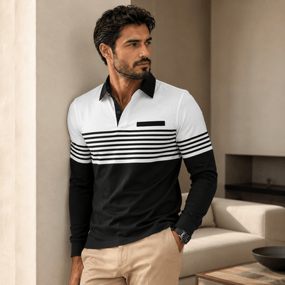 Mialo | Polo de manga larga de lujo para hombre